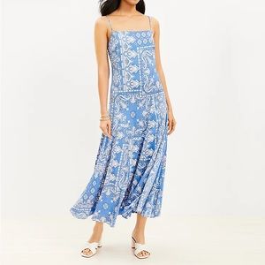 LOFT PAISLEY STRAP DRESS